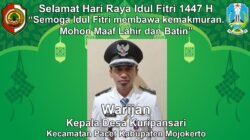 Kepala Desa Kuripansari, Pacet, Mojokerto Mengucapkan Selamat Hari Raya Idul Fitri 1447 H
