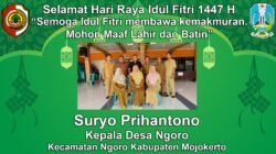 Kepala Desa Ngoro Kabupaten Mojokerto Mengucapkan Selamat Hari Raya Idul Fitri 1447 H