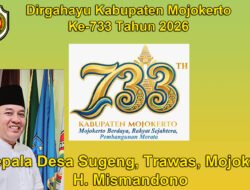 Kepala Desa Sugeng Kabupaten Mojokerto Mengucapkan Dirgahayu Kabupaten Mojokerto ke-733 Tahun 2026