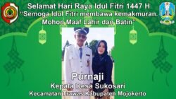 Kepala Desa Sukosari, Trawas, Mojokerto Mengucapkan Selamat Hari Raya Idul Fitri 1447 H