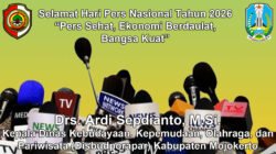 Kadisbudporapar Kabupaten Mojokerto Mengucapkan Selamat Hari Pers Nasional Tahun 2026