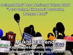 Kepala Desa Kembangbelor, Pacet, Mojokerto Mengucapkan Selamat Hari Pers Nasional 2026