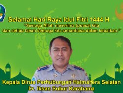 Kepala Dinas Perhubungan Halmahera Selatan Mengucapkan Selamat Hari Raya Idul Fitri 1444 H