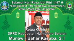 Ketua Komisi I DPRD Kabupaten Halmahera Selatan Mengucapkan Selamat Hari Raya Idul Fitri 1447 H