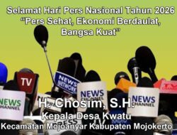 Kepala Desa Kwatu, Mojoanyar, Mojokerto Mengucapkan Selamat Hari Pers Nasional 2026