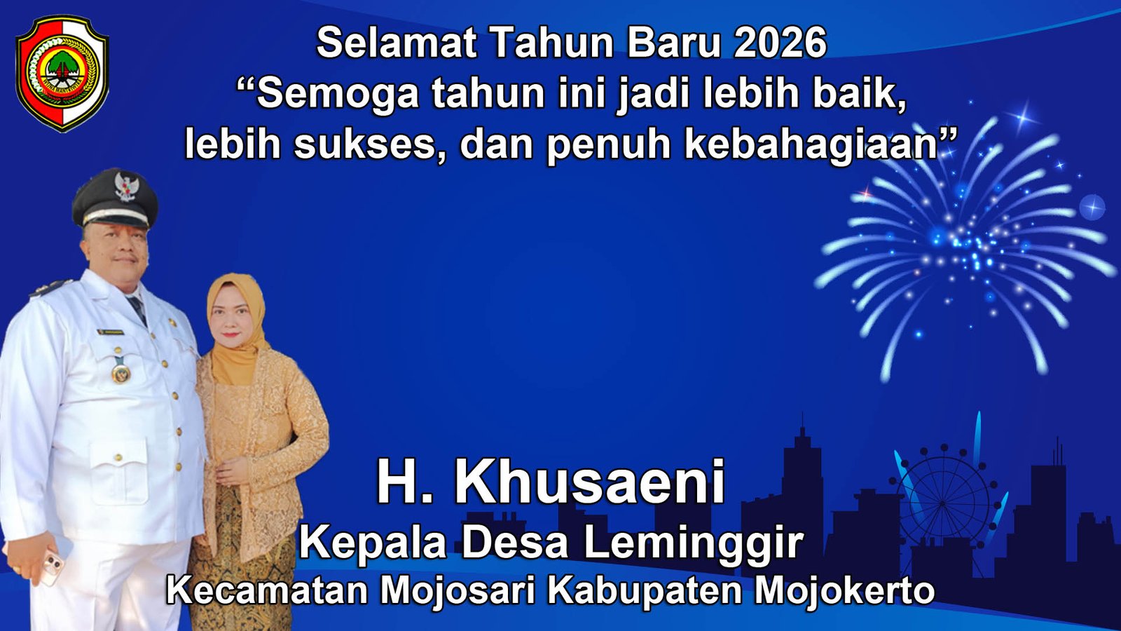 Kepala Desa Leminggir, Mojosari, Mojokerto Mengucapkan Selamat Tahun Baru 2026