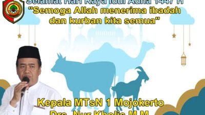 Kepala MTsN 1 Mojokerto Mengucapkan Selamat Hari Raya Idul Adha 1447 H