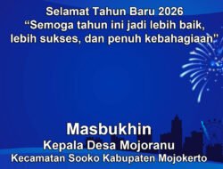 Kepala Desa Mojoranu, Sooko, Mojokerto Mengucapkan Selamat Tahun Baru 2026