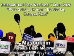 Kepala Desa Mojoranu Kabupaten Mojokerto Mengucapkan Selamat Hari Pers Nasional 2026