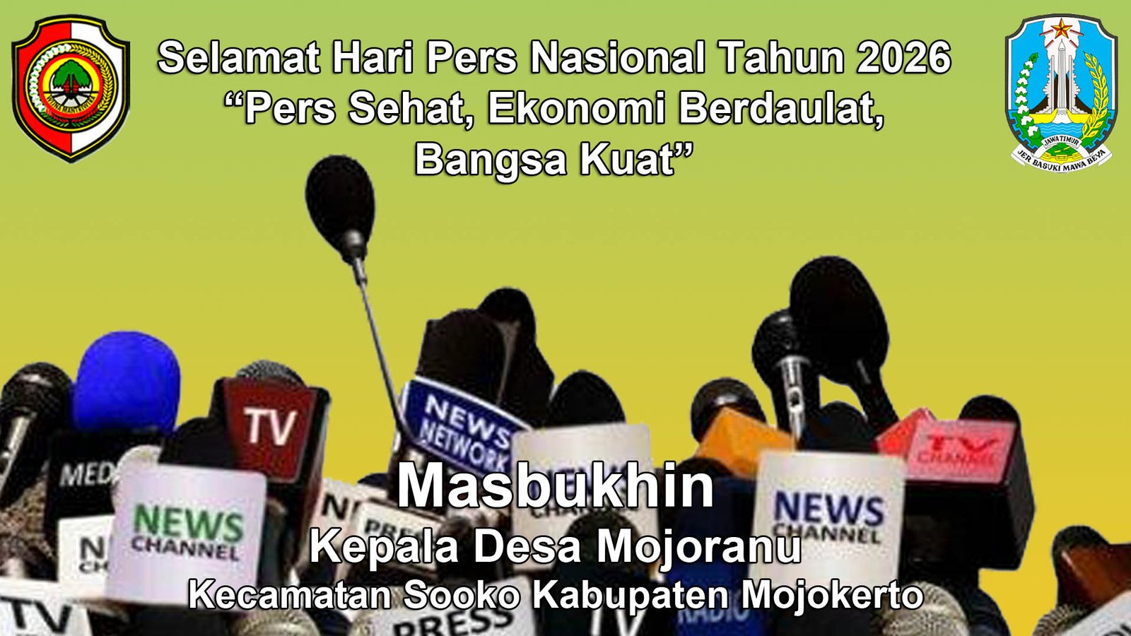 Kepala Desa Mojoranu Kabupaten Mojokerto Mengucapkan Selamat Hari Pers Nasional 2026