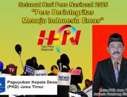 Ketua Paguyuban Kepala Desa (PKD) Jawa Timur Mengucapkan Selamat Hari Pers Nasional 2025