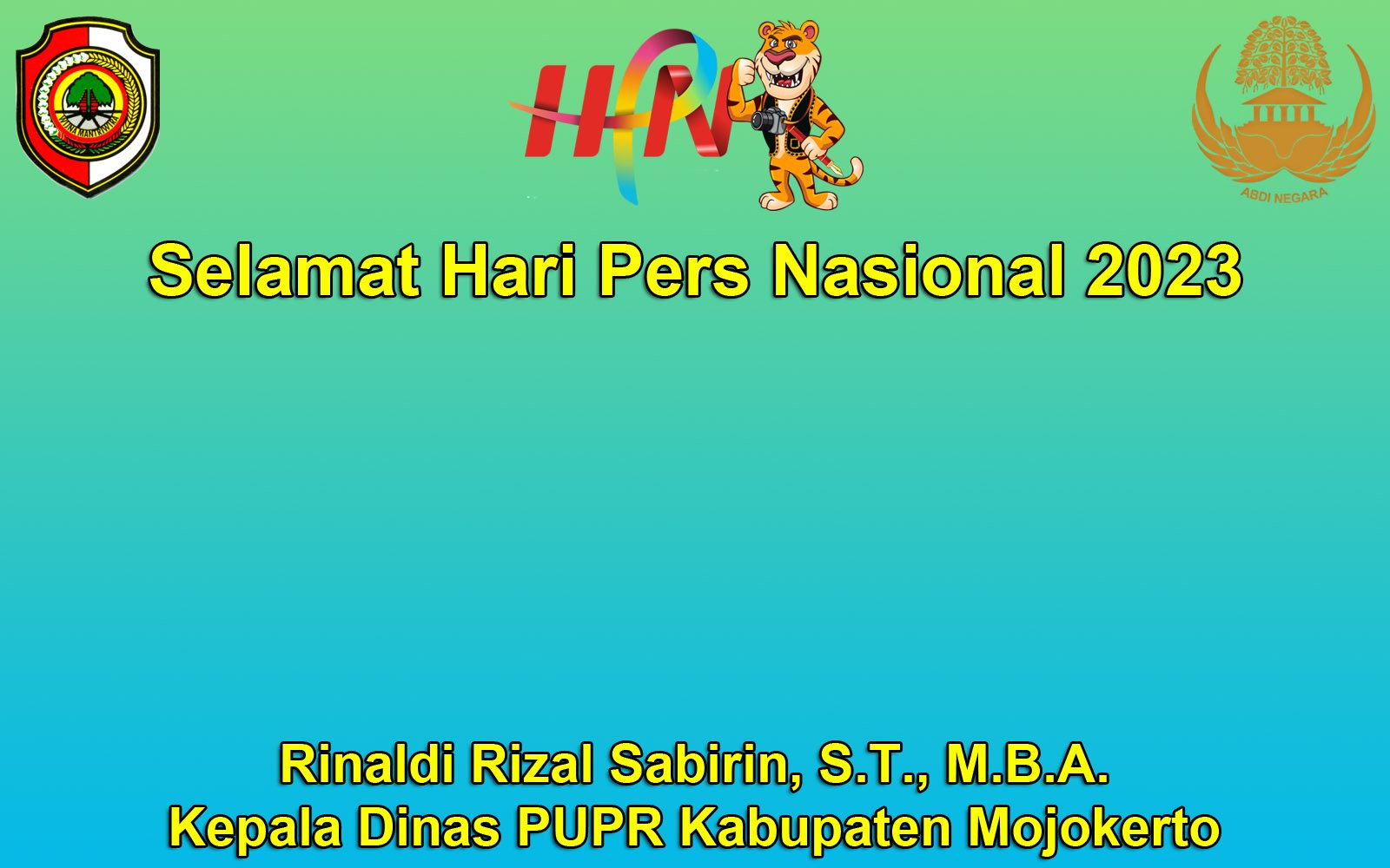 Kepala Dinas PUPR Kabupaten Mojokerto Mengucapkan Selamat Hari Pers Nasional 2023