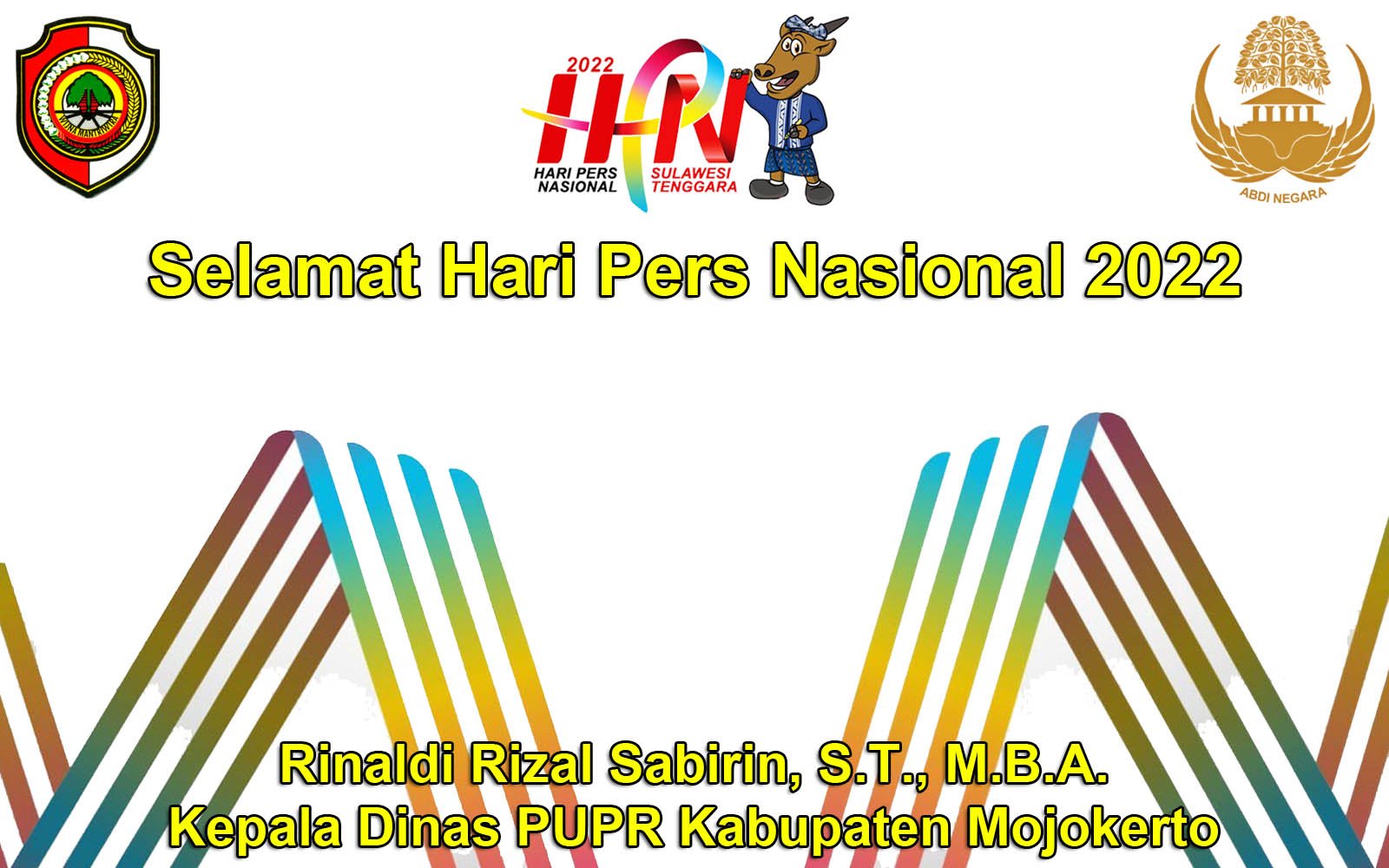 Kepala Dinas PUPR Kabupaten Mojokerto Rinaldi Rizal Sabirin, S.T., M.B.A. Mengucapkan Selamat Hari Pers 2022