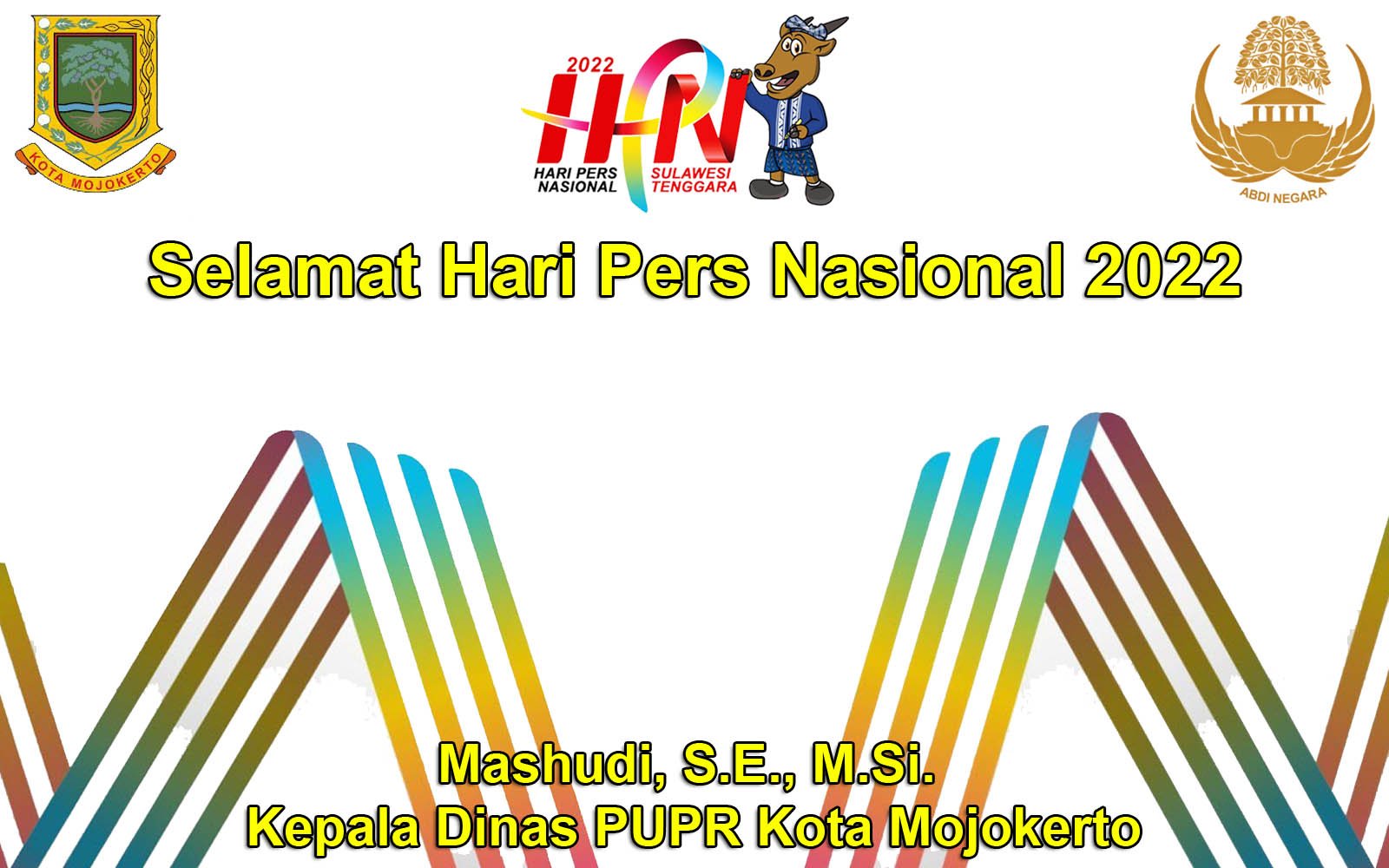 Kepala Dinas PUPR Kota Mojokerto Mashudi, S.E., M.Si. Mengucapkan Selamat Hari Pers 2022