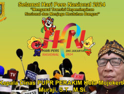 Kepala Dinas PUPR PERAKIM Kota Mojokerto Muraji, S.T., M.Si. Mengucapkan Selamat Hari Pers Nasional 2024