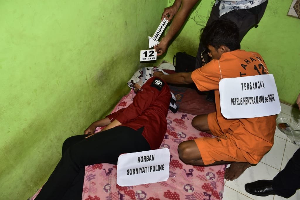 Polres Alor Lakukan Reka Ulang Kasus Pembunuhan