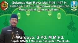 Kepala SMAN 1 Mojosari Kabupaten Mojokerto Mengucapkan Selamat Hari Raya Idul Fitri 1447 H