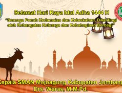 Kepala SMAN Mojoagung Jombang Mengucapkan Selamat Hari Raya Idul Adha 1444 H