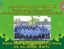 Kepala SMAN Ploso Jombang Mengucapkan Selamat Hari Raya Idul Fitri 1444 H