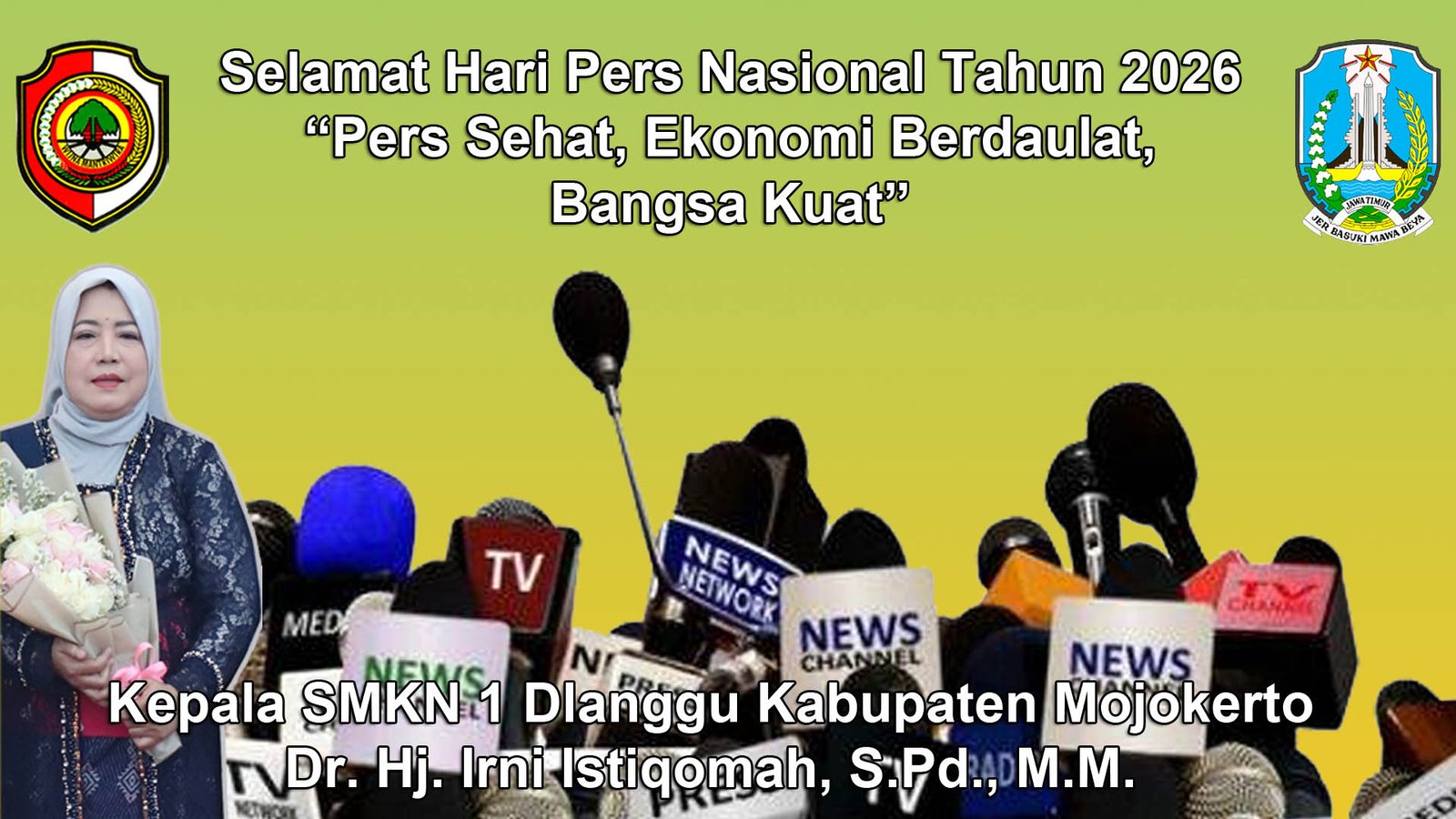 Kepala SMKN 1 Dlanggu Kabupaten Mojokerto Mengucapkan Selamat Hari Pers Nasional 2026
