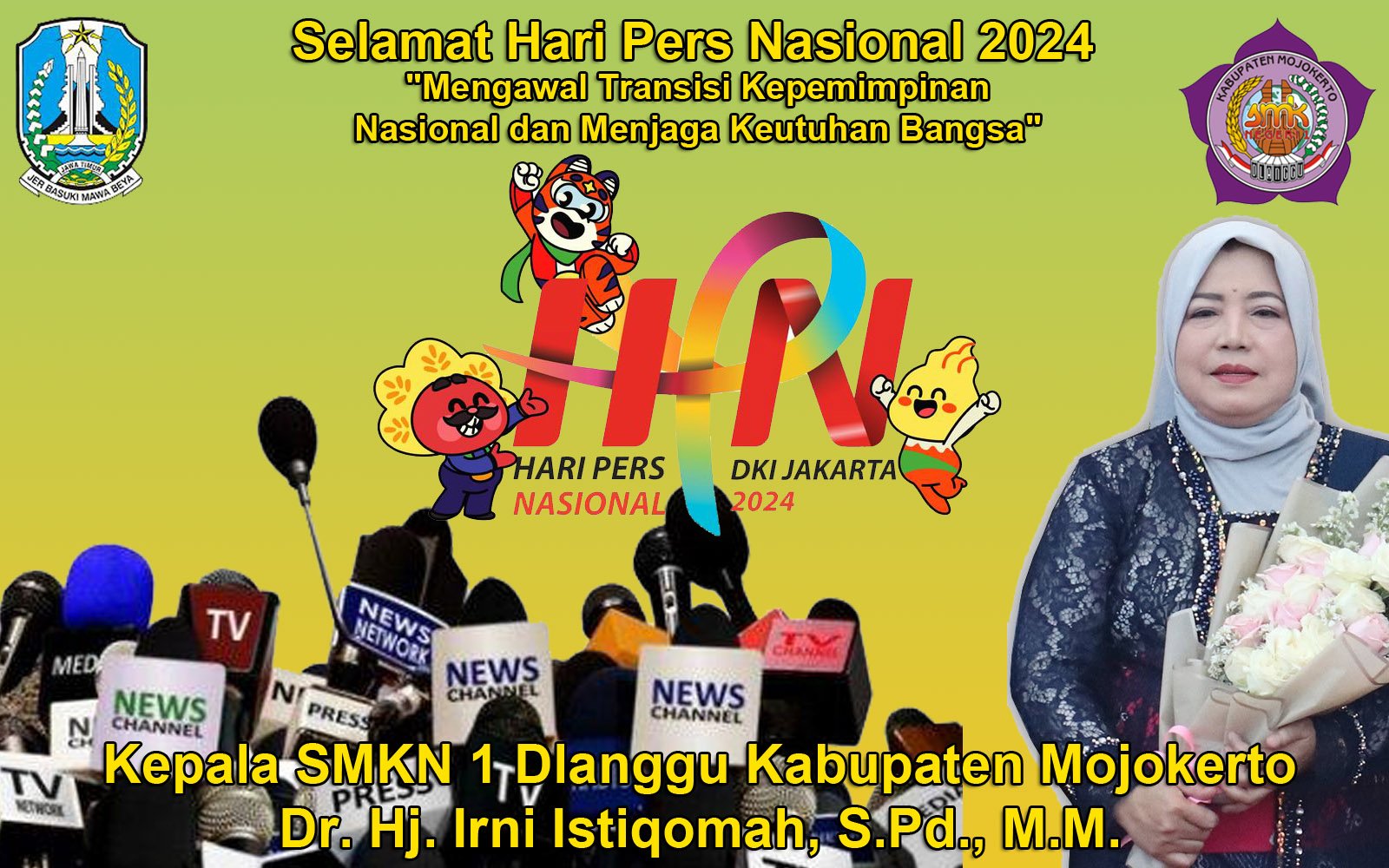 Kepala SMKN 1 Dlanggu Kabupaten Mojokerto Mengucapkan Selamat Hari Pers Nasional 2024