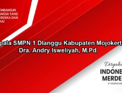 Kepala SMPN 1 Dlanggu Kabupaten Mojokerto Mengucapkan Dirgahayu RI Ke-79 Tahun