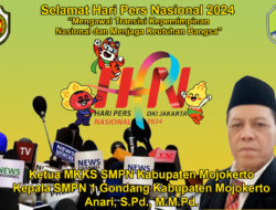 Kepala SMPN 1 Gondang Kabupaten Mojokerto Mengucapkan Selamat Hari Pers Nasional 2024