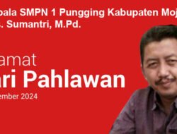 Kepala SMPN 1 Pungging Kabupaten Mojokerto Mengucapkan Selamat Hari Pahlawan 2024