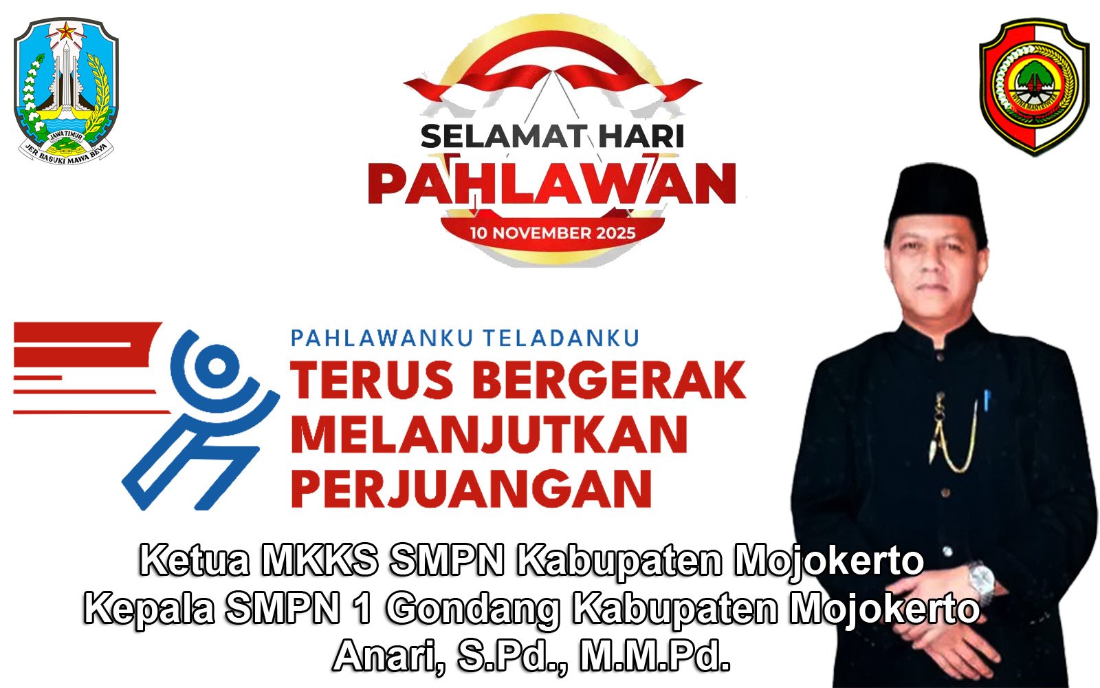 Kepala SMPN 1 Gondang Kabupaten Mojokerto Mengucapkan Selamat Hari Pahlawan 10 November 2025