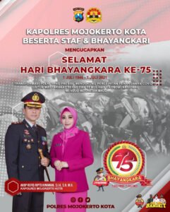 Kapolresta Mojokerto Mengucapkan Selamat Hari Bhayangkara Ke-75