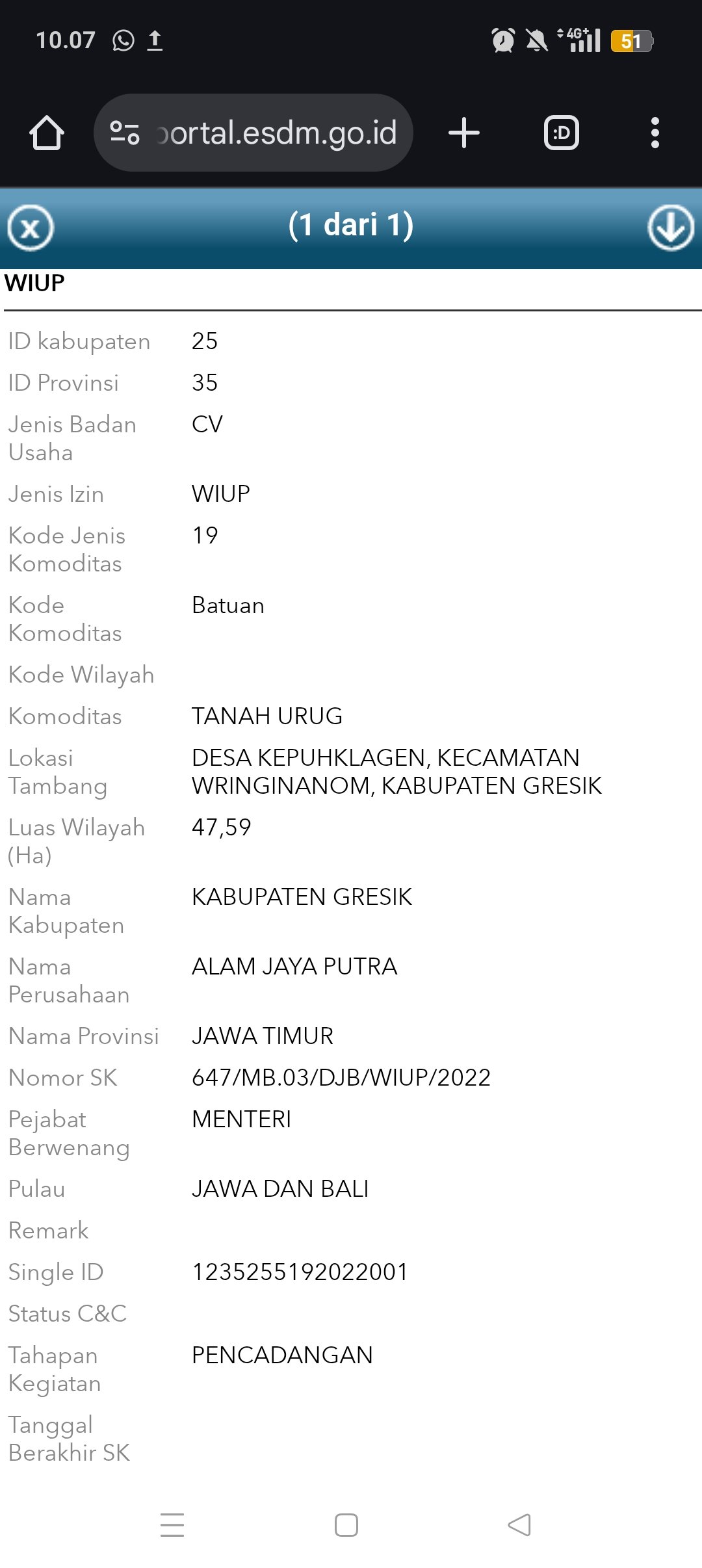 Kepala Desa Kepuhklagen Sebut Galian Diduga Ilegal di Desa Kepuhklagen Milik H. Matasan