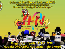 Kepala DP2KBP2 Kabupaten Mojokerto Mengucapkan Selamat Hari Pers Nasional 2024