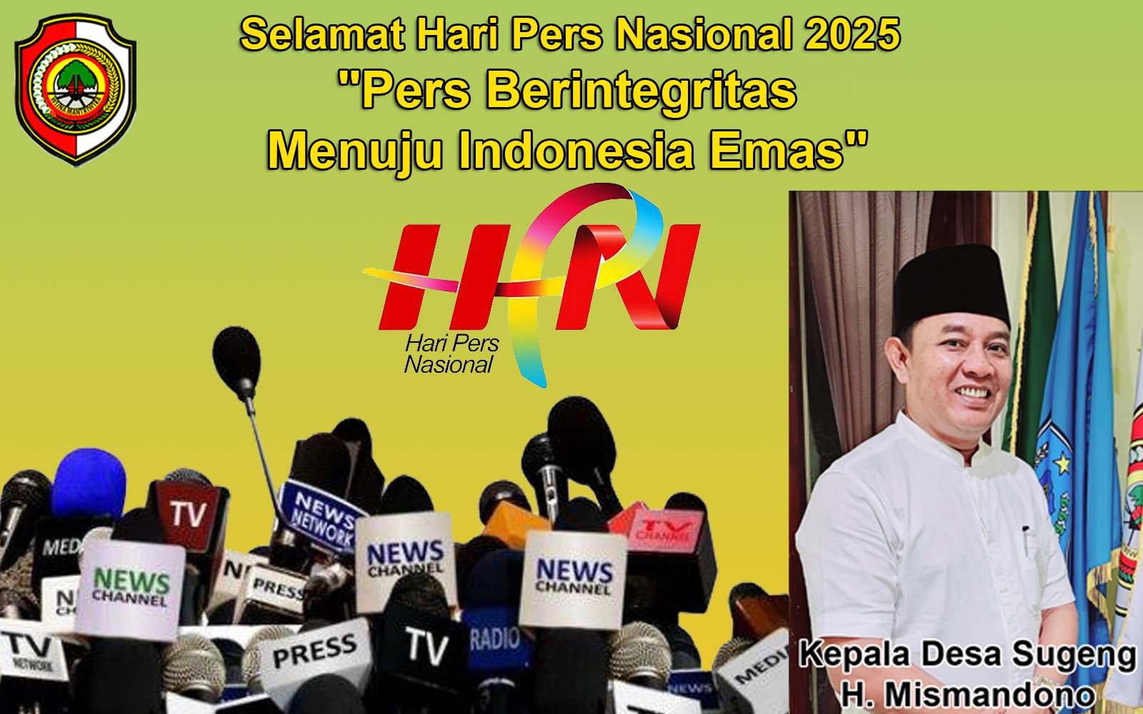 Kepala Desa Sugeng Mengucapkan Selamat Hari Pers Nasional 2025