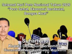 Kepala Desa Sumberkembar, Pacet, Mojokerto Mengucapkan Selamat Hari Pers Nasional 2026