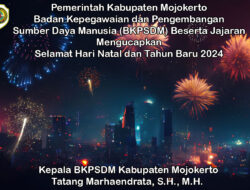 Kepala BKPSDM Kabupaten Mojokerto Tatang Marhaendrata, S.H., M.H. Mengucapkan Selamat Hari Natal dan Tahun Baru 2024