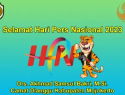 Camat Dlanggu Kabupaten Mojokerto Mengucapkan Selamat Hari Pers Nasional 2023