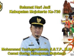 Camat Gedeg Kabupaten Mojokerto Mengucapkan Selamat Hari Jadi Kabupaten Mojokerto Ke-730