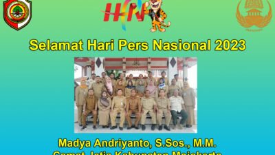 Camat Jetis Kabupaten Mojokerto Madya Andriyanto, S.Sos., M.S.i Mengucapkan Selamat Hari Pers Nasional 2023