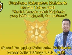 Camat Pungging Mengucapkan Dirgahayu Kabupaten Mojokerto Ke-732 Tahun