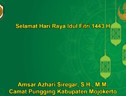 Camat Pungging Amsar Azhari Siregar, S.H., M.M. Mengucapkan Selamat Hari Raya Idul Fitri 1443 H