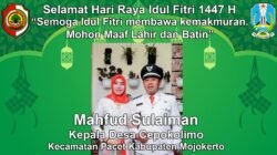 Kepala Desa Cepokolimo, Pacet, Mojokerto Mengucapkan Selamat Hari Raya Idul Fitri 1447 H