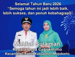 Kepala Desa Cepokolimo, Pacet, Mojokerto Mengucapkan Selamat Tahun Baru 2026