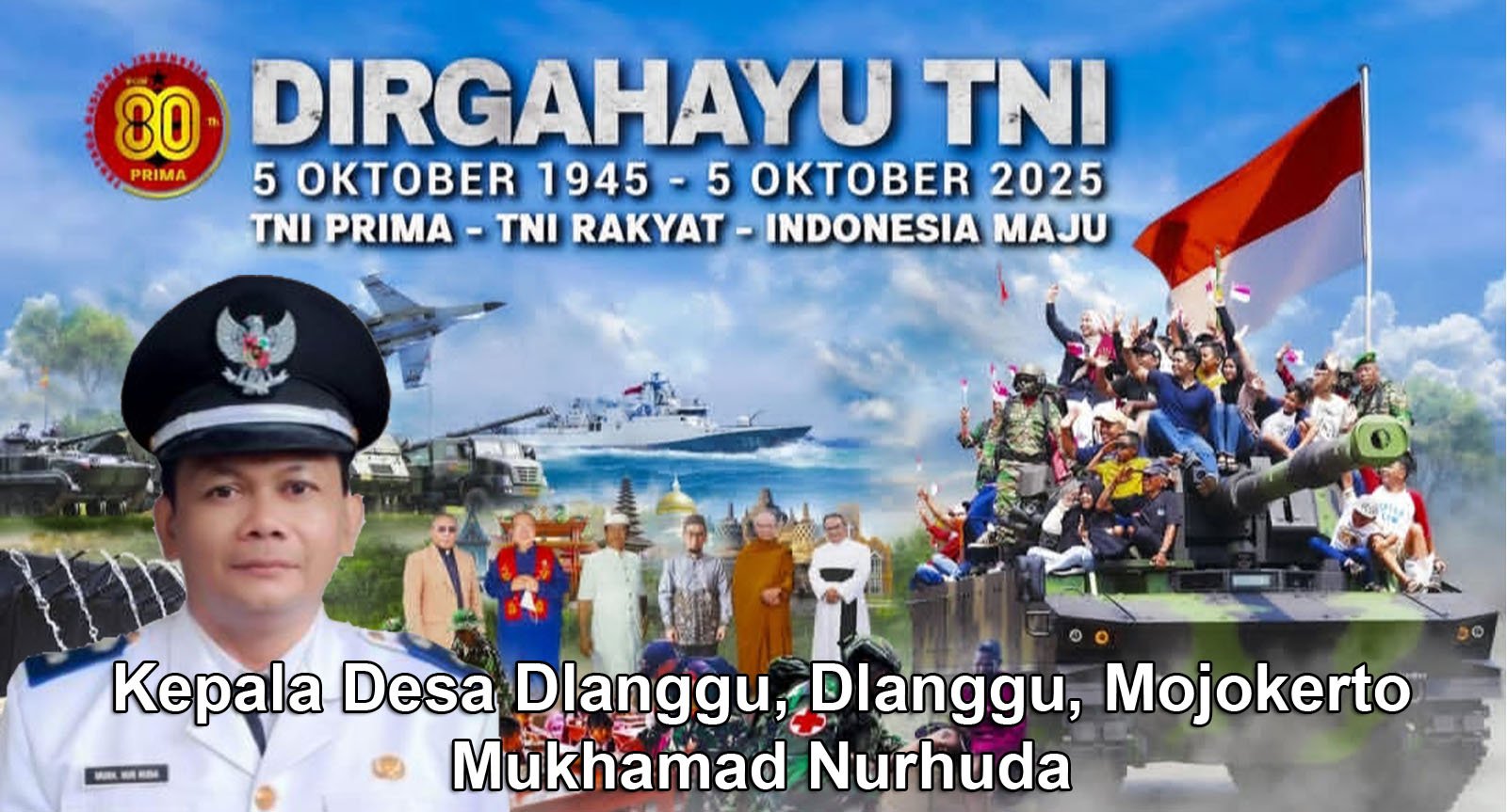 Kepala Desa Dlanggu Mengucapkan Dirgahayu TNI Ke-80 Tahun