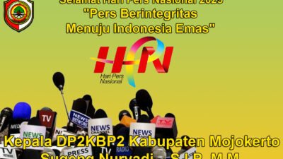Kepala DP2KBP2 Kabupaten Mojokerto Mengucapkan Selamat Hari Pers Nasional 2025