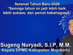 Kepala DPMD Kabupaten Mojokerto Mengucapkan Selamat Tahun Baru 2026