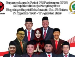 Segenap Anggota Fraksi PDI Perjuangan DPRD Kabupaten Sidoarjo Mengucapkan Dirgahayu RI Ke-78