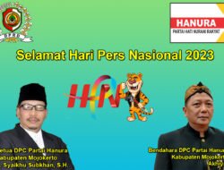 DPC Partai Hanura Kabupaten Mojokerto Mengucapkan Selamat Hari Pers Nasional 2023