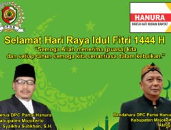 DPC Partai Hanura Kabupaten Mojokerto Mengucapkan Selamat Hari Raya Idul Fitri 1444 H