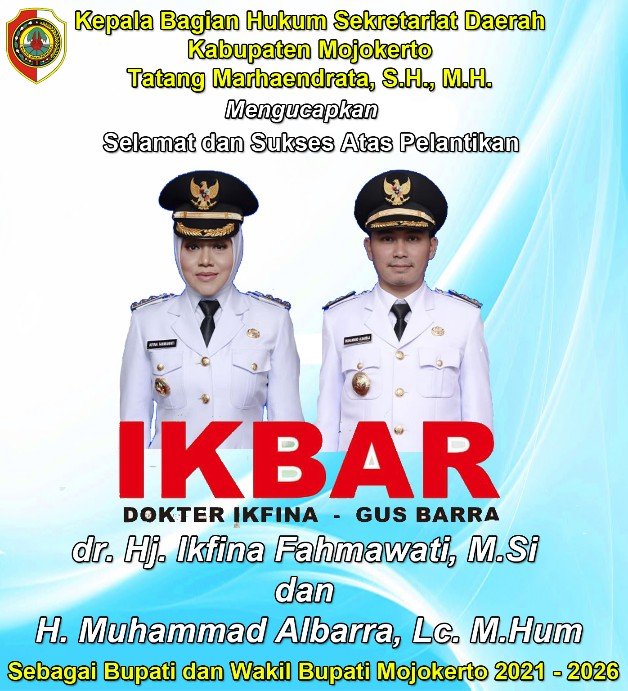 Kabag Hukum Kabupaten Mojokerto Mengucapkan
