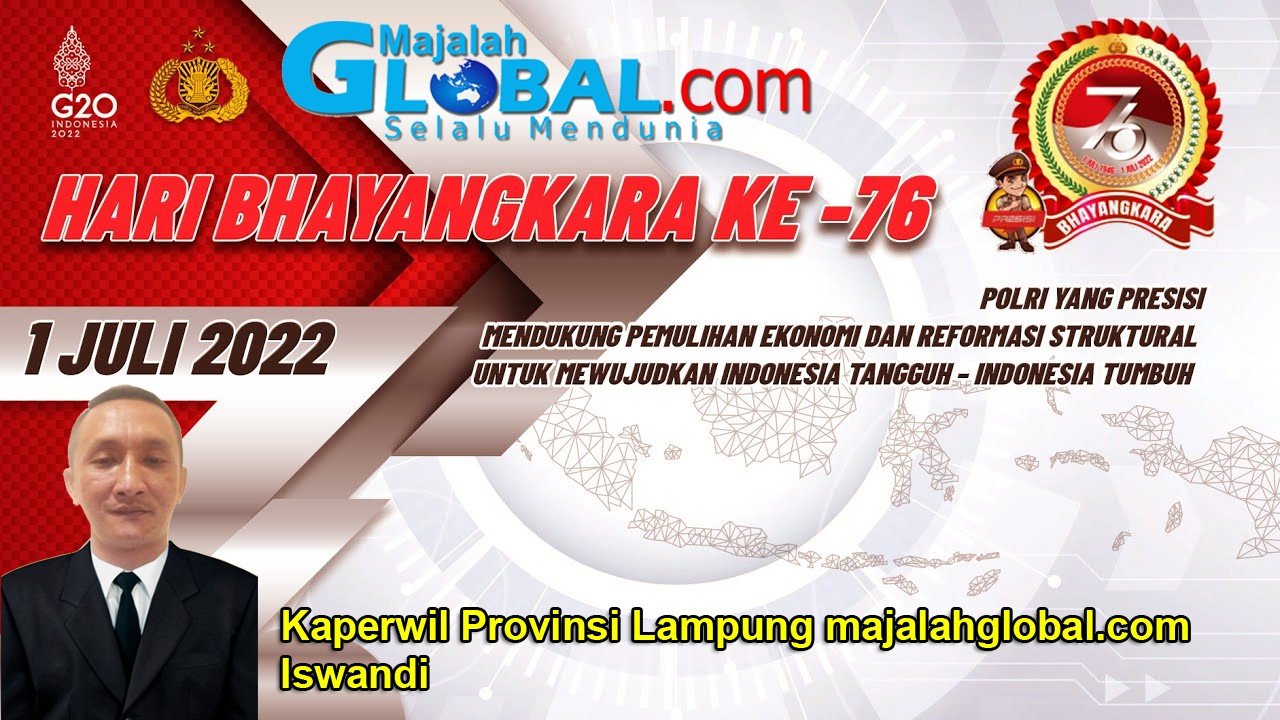 Kaperwil Provinsi Lampung Majalahglobal.com Mengucapkan Selamat Hari Bhayangkara Ke-76